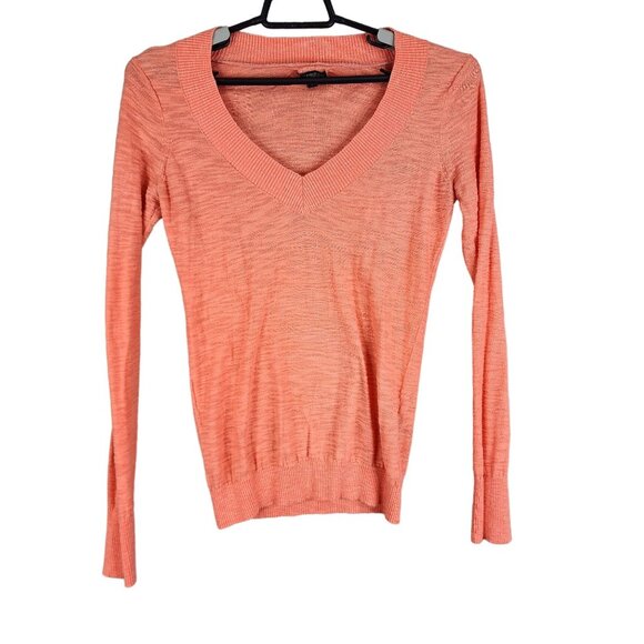 Women's Coral Express V-Neck Sweater Long Sleeve Lightweight Size M - Picture 1 of 10